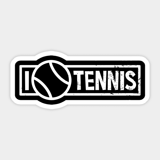 I Love Tennis Shirt | Tennis Ball Gift Sticker by Gawkclothing